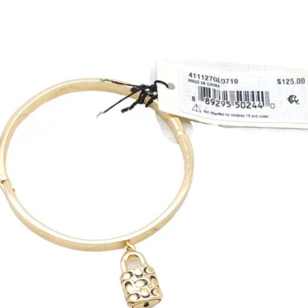 Coach Quilted Padlock Bangle Bracelet- New with Tag